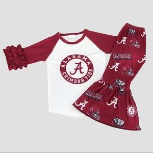 Alabama football bell bottoms pants set